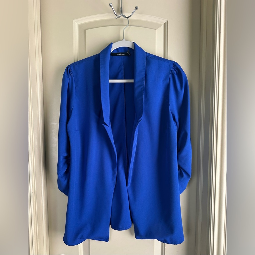 Ark & Co Royal Blue Open Front Blazer